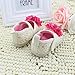 DZT1968® Baby Girl Knit Soft Sole Shoes Prewalker Socks Sneakers with Flower (12~18 Months)