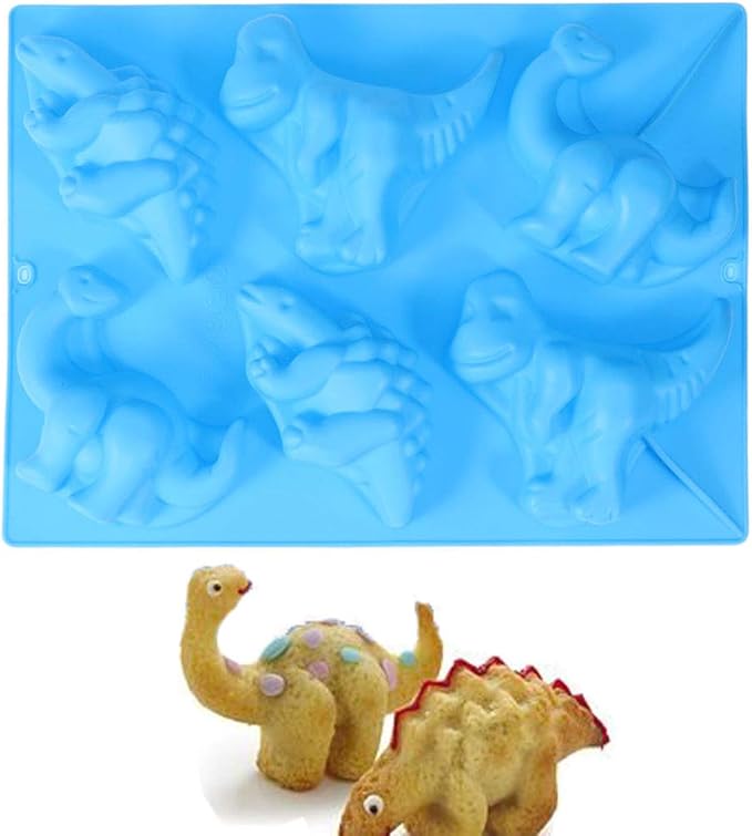 Dinosaur Ice Cube Plateau Silicone Fondant Moule Gateau Decoration Chocolat Biscuits Bonbons Gelee De Savon De Cuisson Moule Sugarcraft Diy 6 Cavite Bleu Moules A Bonbons Et Chocolat Cuisine Maison Centroarco Com