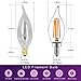 keymit C32 4W LED Candelabra Bulb - Dimmable Light Bulbs for Chandelier Lighting - 2700K Warm White 6Pack