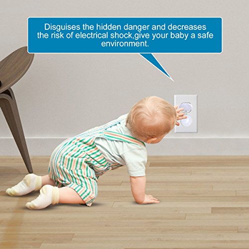 Outlet Plug Covers,50pcs Electric Outlet Plug Covers Child Proof Safety Plug Protector Socket Cover Caps (25pcs 2-prong Outlet Covers + 25pcs 3-prong Outlet Covers) - Thumbnail 3