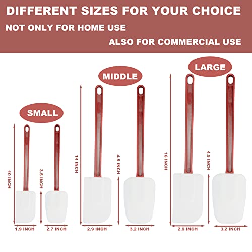 Heat Resistant Rubber Spatulas Silicone Commercial Spatulas Rubber Spoon Scraper for Cooking