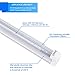 Brillihood LED T8 Integrated Single Fixture, 4FT, 20W, 6500K (Bright White), 2200lm, Utility Shop Light, Ceiling and Under Cabinet Light, Cooler Door Lighting Fixture, 10-Pack