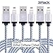 EverDigi 3Pack 3FT Lightning to USB Cable, Premium Nylon Braided Charging Cable Cord Compatible with iPhone 7/7 Plus/6/6s/6 plus/6s plus, iPhone 5/5s/5c,iPad, iPod & More (White)