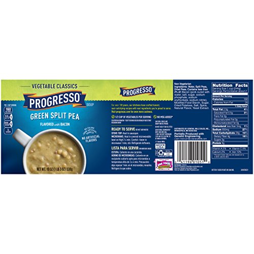 Progresso Soup, Vegetable Classics, Split Pea Soup, 19 oz Can