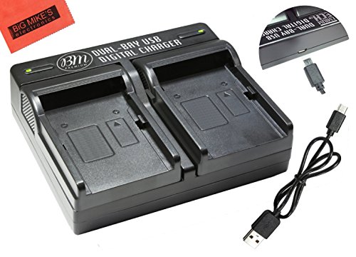 BM Premium BP718, BP727 USB Dual Battery Charger for Canon HFR80, HFR82, HFR800, HFR70, HFR72, HFR700, HFM500, HFR30, HFR32, HFR300, HFR40, HFR42, HFR400, HFR50, HFR52, HFR500, HFR60, HFR62, HFR600