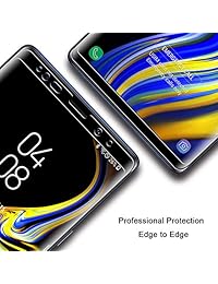 Tocol - Protector de pantalla para Samsung Galaxy Note 9, marco de alineación fácil de instalar, compatible con carcasas, cristal templado de dureza 9H