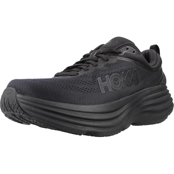 Amazon.com | Hoka Men's Bondi 8 Sneaker, Black/Black, 9.5 | Road