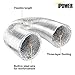 iPower GLDUCT10X25C Ducting Dryer Vent Hose for HVAC Ventilation with 2 Clamps,Exhaust Blower for Heating Cooling Booster, 10'' X 25', 1-Pack