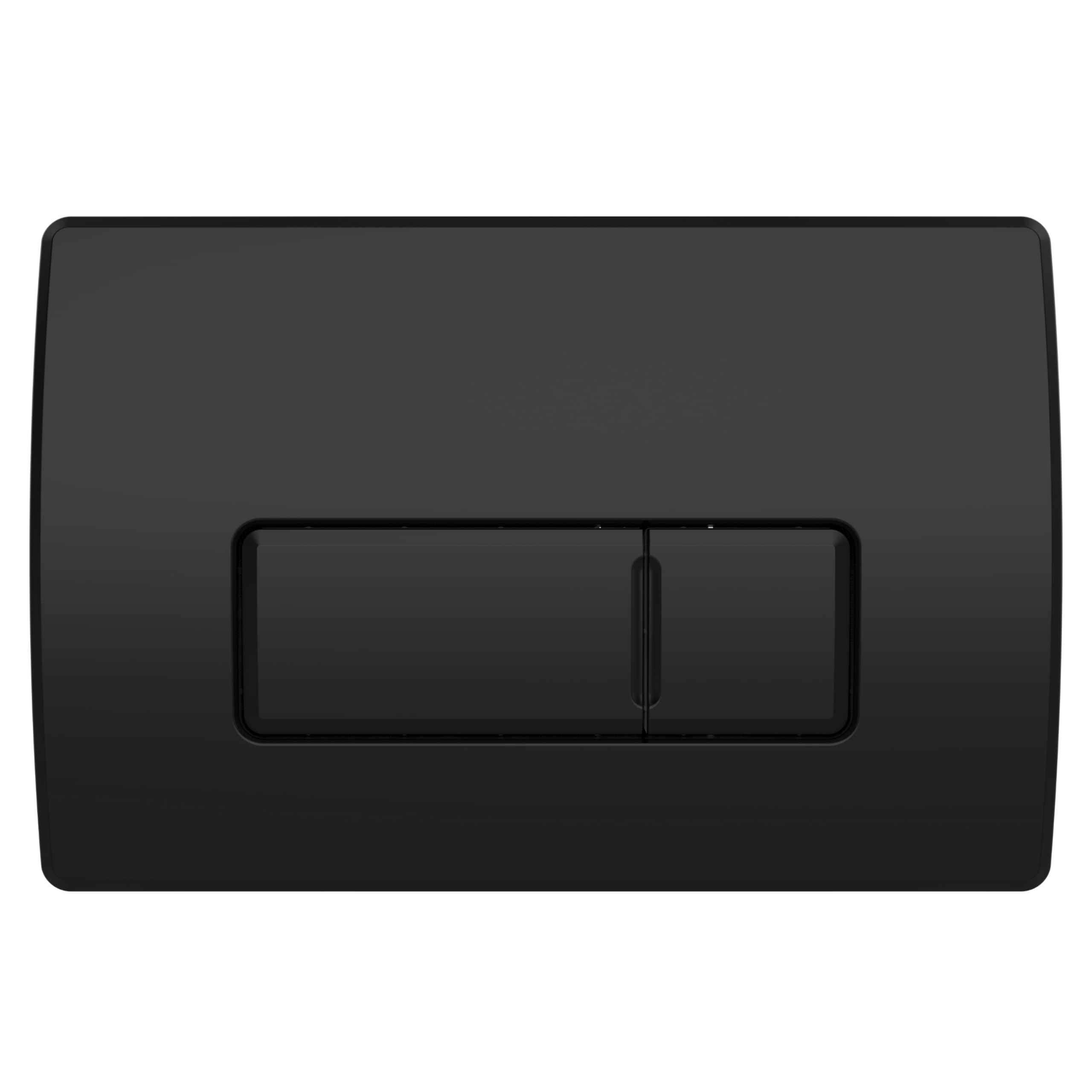 Excel Home Toilet Flush Button Replacement - Dual Button Toilet Flush Plates - Pneumatic Technology - Fingerprint Resistant Compatible with Air Houses - Rectangular Push Button Design (Matt Black)