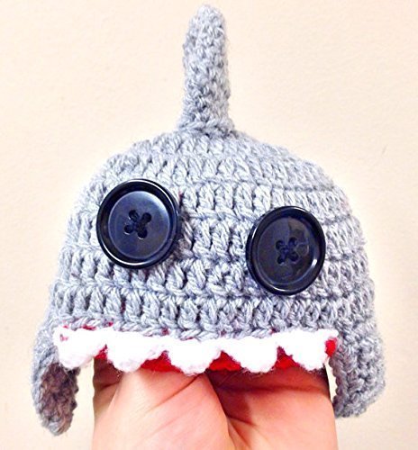 crochet shark hat