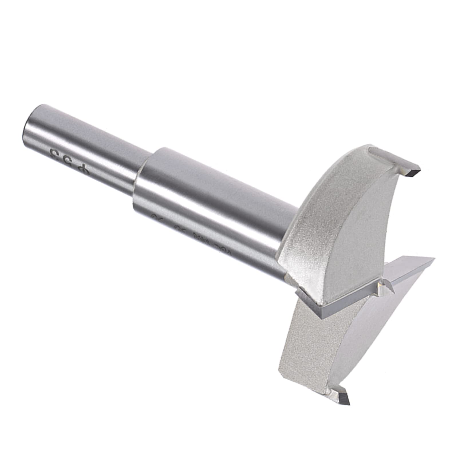 Kozelo Forstner Drill Bit - [53mm] Tungsten Carbide Auger Opener for Wood Furniture Hinge Woodworking Use, Round Shank, Beige