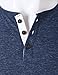 H2H Mens Casual Slim Fit Raglan Baseball Three-Quarter Sleeve Henley T-Shirts Blue US L/Asia XL (CMTTS0191)