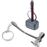 365Home 2-Pack Hammer Keychain and Axe Keychain, Cool Gifts for Men, Husband, Boyfriend