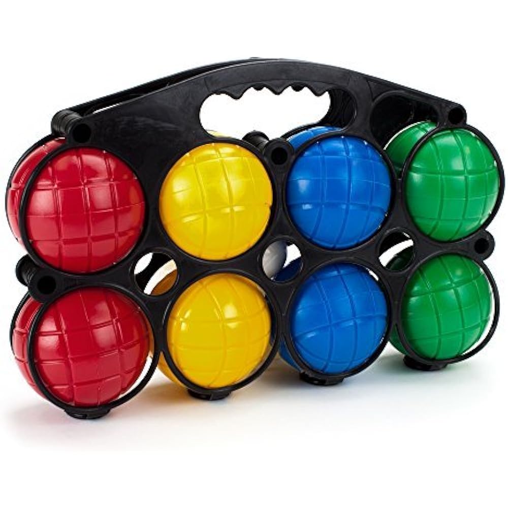 4Player Bocce Set With Carrying Case Of Soft, Lightweight Plastic