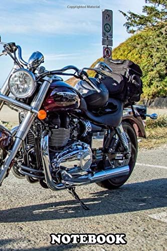 Notebook: A Triumph Motorcycle In Tofino British Columbia Canad , Journal for Writing, College Ruled Size 6" x 9", 110 Pages