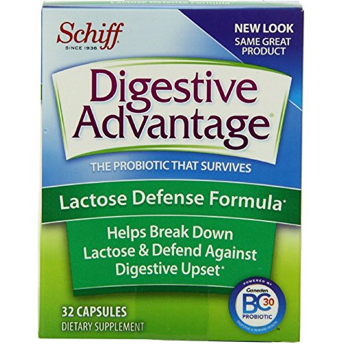Digestive Advantage Lactose Defense Formula, 32 Capsules (Pack of 4)