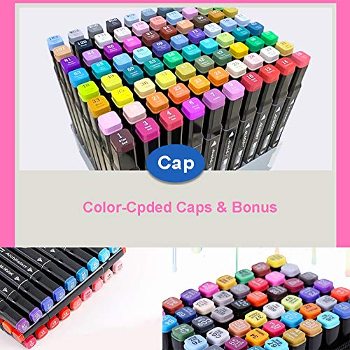80Colors Alcohol Based Markers, Alchilalart Alcohol Markers Set, Dual