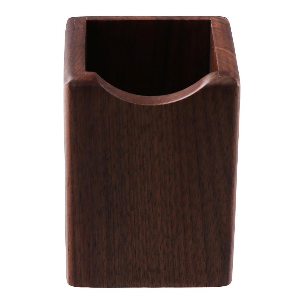 Risedot Pen Organizer Solid Wood Black Walnut Pen Holder Box, Wooden Learning Office Storage Box