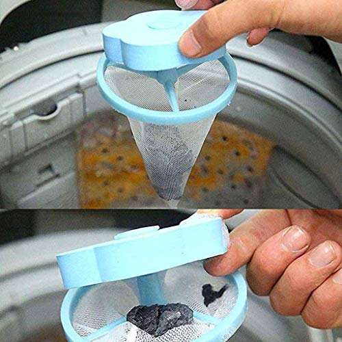 RYGHEWE 10 Pcs Floating Pet Fur Catcher Filtering Hair Removal Device Washing Machine Universal Float, Filter Bag Laundry Ball, Wool Cleaning Supplies US Shipping