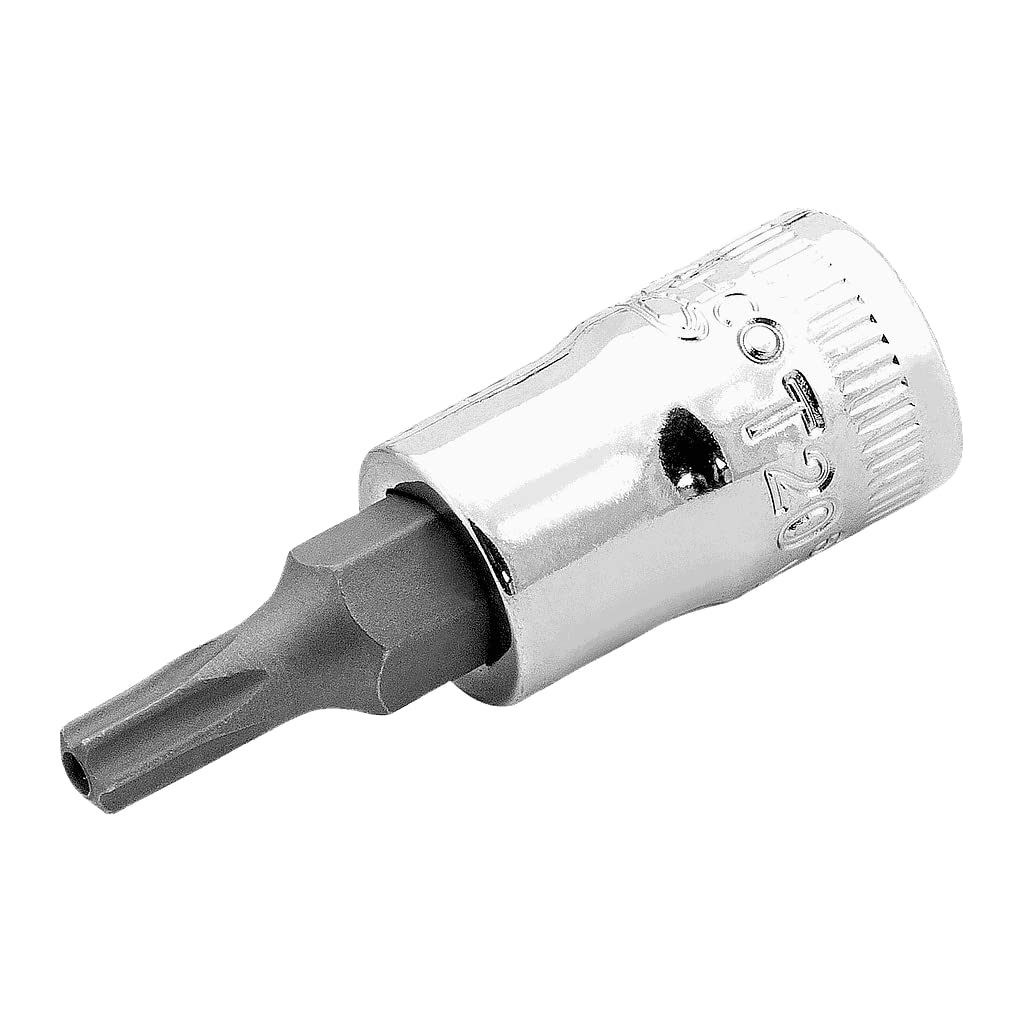 Bahco 6709TORX-R-T10 1/4-Inch Socket Driver for Torx-TR Head Screws, Silver/Black, TR-10