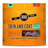 BIXBI USA Made Skin and Coat Dog Jerky Treats, 15-Ounce, Pork
