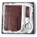 Leather Money Clip Minimalist Wallet - Front Pocket Thin Slim Card Holder RFID