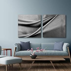 2 Piece Canvas Wall Art for Living Room Bedroom Home Artwork Silk Paintings Ready to Hang - 12"x12" x 2 Panels