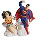 Westland Giftware Magnetic Ceramic Salt and Pepper Shaker Set, 4.25-Inch, DC Comics Superman and Wonder Woman, Set of 2