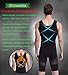 Showbellia® Men Shapewear Tummy Stomach Control Girdle Vest Waist Trimmers Corset Compression Slimming Abdomen Tank Tops Hook & Eye Closure, Black, One Size Fits Waist 34-44