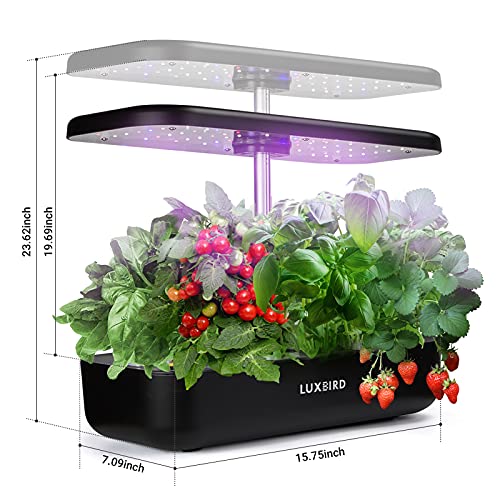 Hydroponics Growing System, Luxbird Indoor Herb Garden Starter Kit with LED Grow Light