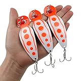 Fishing Lures Metal Casting Trolling Jigging Spoons Spinners Baits Lures for Trout Salmon Walleye Northern Pike and Largemouth Bass in Freshwater and Saltwater Fishing Spoons (5.89inch)