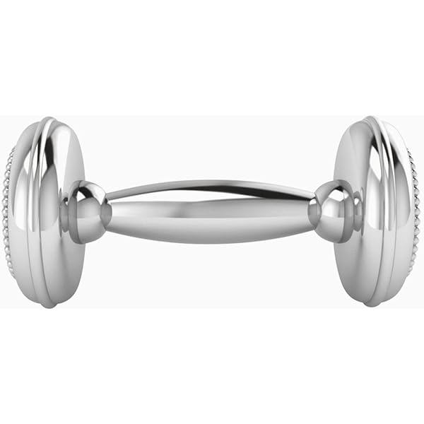 Baby Wrist Rattles Sterling Silver Baby Rattle Dumbbell