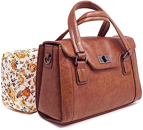 Camera Bags for Women, Multi-Functional Leather Top-Handle Ladies Handbags and Purses with Removable Padded Case
