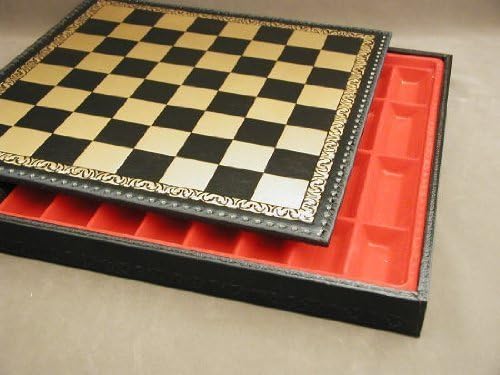 Ital Fama 221GN Pressed Leather Chess Board and Chest by Ital Fama
