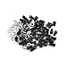 Metal Nut LED Mounting Holder Panel w 3mm 50 Pieces Black