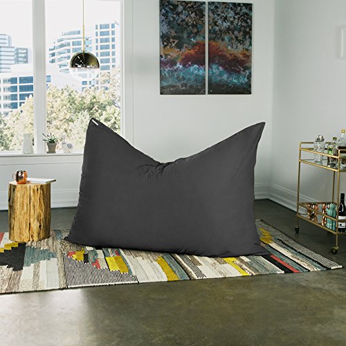 Jaxx Pillow Saxx 5.5-Foot - Huge Bean Bag Floor Pillow and Lounger, Black - Thumbnail 7