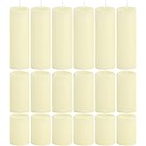 Trxvxo 18 Pcs Ivory Pillar Candles Bulk Set,Hurricane Candles,3 Different Lengths 2 x 3/4/6 Inch (6 Each),Dripless Unscented Smokeless,Gives You a Better Atmosphere When Organizing an Event Party.