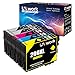 Uniwork Remanufactured Ink Cartridge Replacement for Epson 200 T200XL use for WF-2540 WF-2530 WF-2520 Expression Home XP-410 XP-400 XP-200 Printer (2Black 1Cyan 1 Magenta 1Yellow) 5 Pack