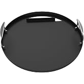 Weber&reg; Rust‑Resistant 22" Round Griddle Insert for 22" Weber&reg; Kettle | Weber&reg; 22-inch Kettle Grill Accessory, Pre‑Seasoned Carbon Steel with Handles, Edge‑to‑Edge Cooking Surface