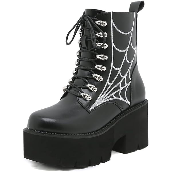 SaayaEgami専用VOLUMINOUSTOE PLATFORM BOOTS WAVE-315 Black Stretchy Vegan Leather Women's Gothic Over