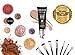 BellaTerra Cosmetics Mineral Shimmer Eye Shadow and Highlighting Powder, Glitter Metallic Dust for Face and Hair, 9 Stack, Topaz