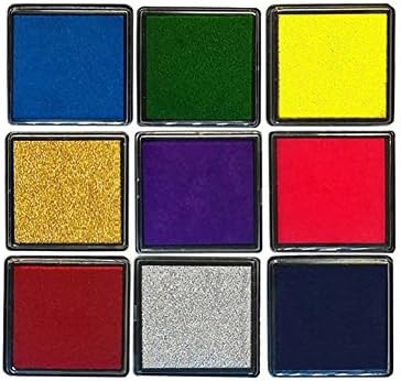 SBOZ Craft Ink Pads 9 Colors Washable Ink Pad for Stamps DIY Scrapbooking Card Making Finger Print