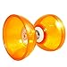 Juggle Dream Orange Cyclone Quartz 2 Diabolo & Orange Superglass Diablo Sticks Set with Firetoys Bag