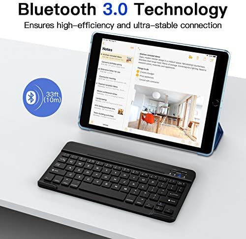 MoKo Clavier Bluetooth pour 2018/2017 iPad 9.7 6ème/5ème génération/iPad Pro 9.7/iPad Air/iPad Air 2, Clavier Ultra-Mince sans Fil avec Batterie Rechargeable et Confortable Tactile Slim - Noir - Bestbluetooth.fr MoKo Clavier Bluetooth pour 2018/2017 iPad 9.7 6ème/5ème génération/iPad Pro 9.7/iPad Air/iPad Air 2, Clavier Ultra-Mince sans Fil avec Batterie Rechargeable et Confortable Tactile Slim - Noir