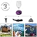 Outdoor Wine Glass Holder Combo Pack by Bella D'Vine - 2 Holders & 2 Set's of 3 Attachments In One Bag - Purple & Graphite Grey