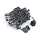 Novelty Lights 22 Feet 100 Bulbs Traditional Incandescent Mini Lights, Clear on Black Wire with 2.5