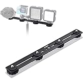 UTEBIT 11 inch Flash Bracket, Long Dual Camera Mount Flash Bracket Extension Bar with 1/4“ Hot Shoe, Straight Flash Brackets