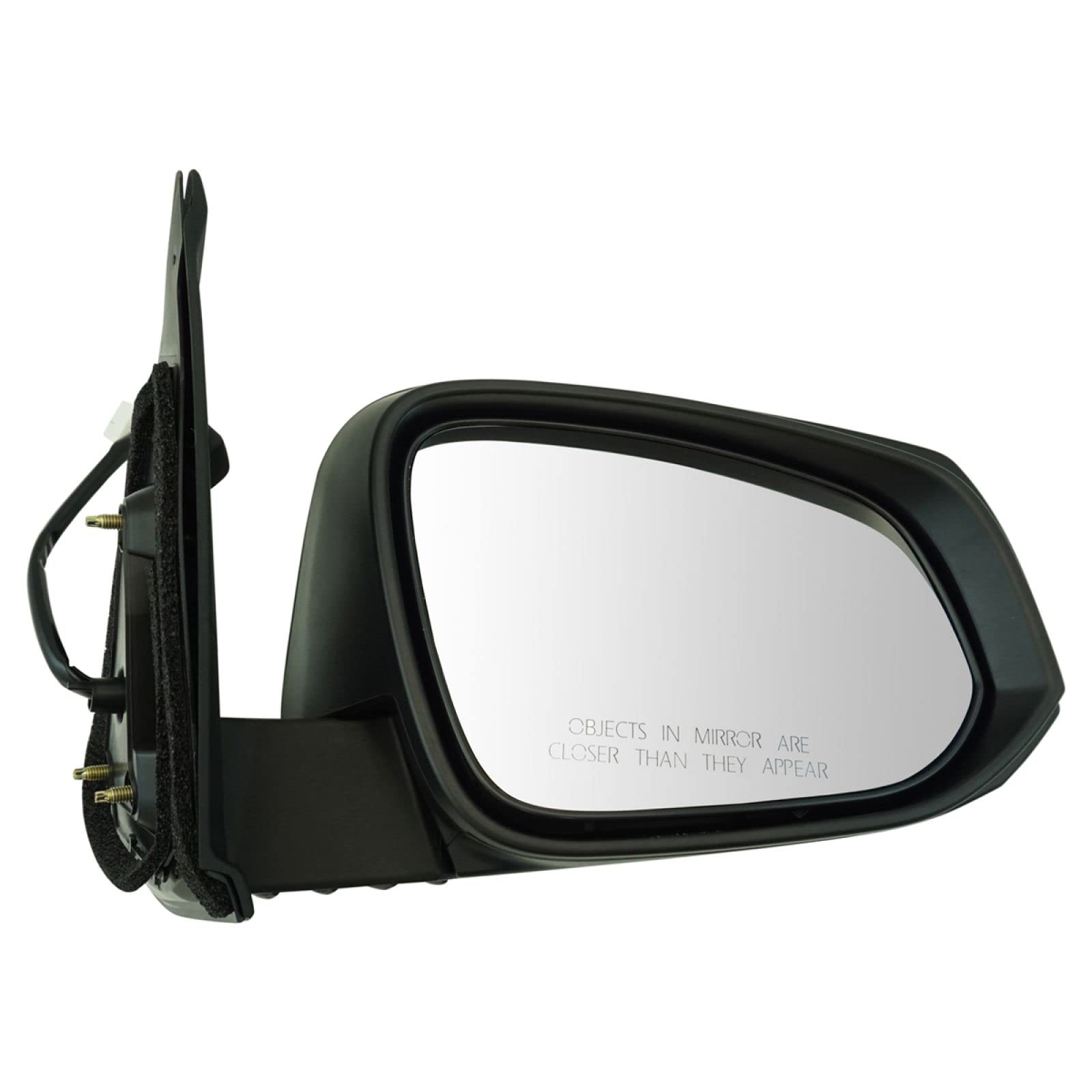 TRQ Right Mirror without Housing Turn Signal with Smooth Cover Passenger Side Compatible with 2016-2023 Toyota Tacoma TO1321348 TO1321356 Image