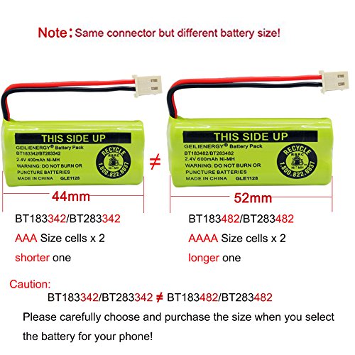 QBLPOWER BT-183342 BT-283342 BT-166342 BT-266342 BT-162342 BT-262342 Battery for VTech CS6114 CS6419 CS6719 AT&T EL52300 CL80111 Cordless Phone(Pack of 3)