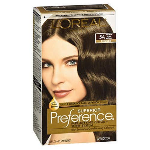 L Oreal Superior Preference 5a Medium Ash Brown Buy Online In